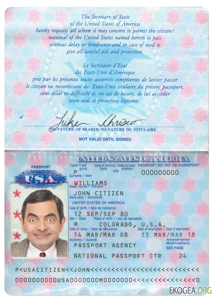 Passeport américain version 2